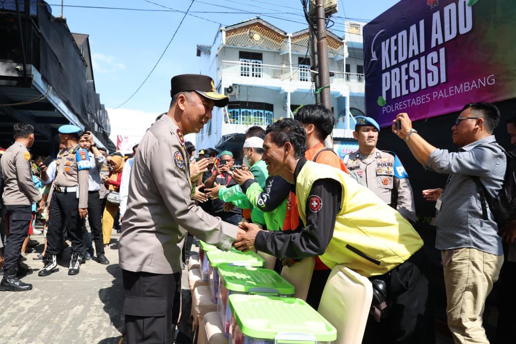 Resmikan Kedai ADO Presisi, Kapolda Sumsel : Driver Ojol Mitra Jaga Kamtibmas